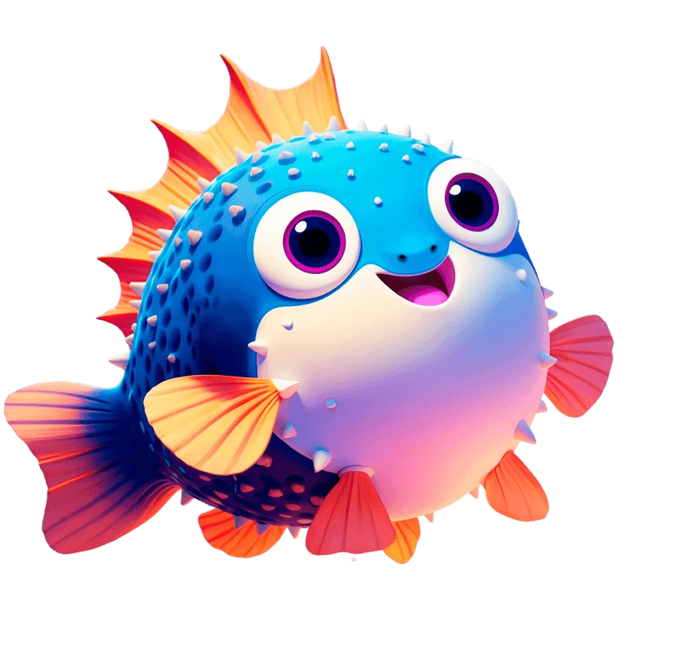 The Fugu Casino casino mascot — a pufferfish